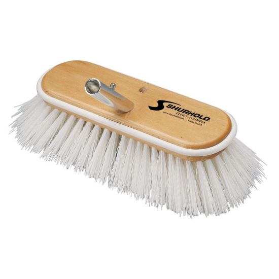SHURHOLD IND 10' DECK BRUSH EXTRA STIFF WHITE PO - 990
