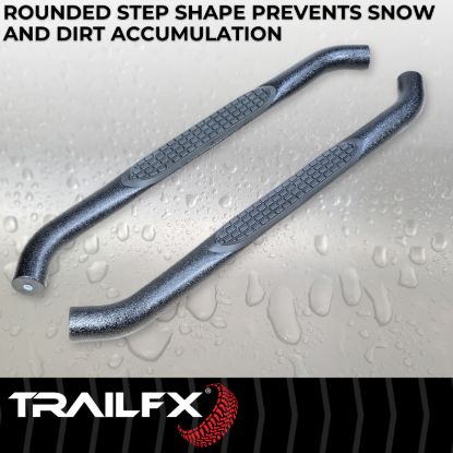 TRAILFX JEEP JL 18-19 3' NERF BAR TEXTURED - A0056T