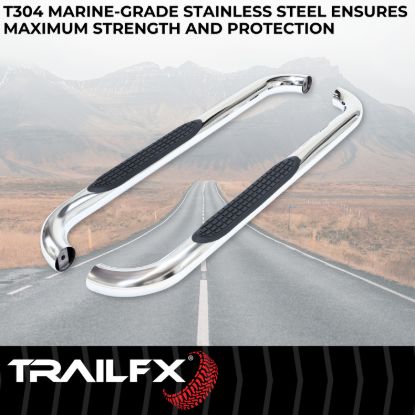 TRAILFX 3' NERF BAR CHEVY SILV REG 19 PSS - A0061S