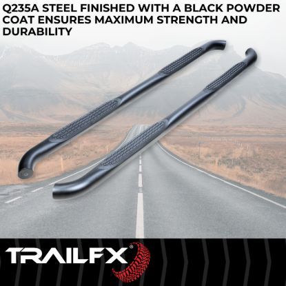 TRAILFX 3' NERF BAR JEEP GLADIATOR 19 BLK - A0063T