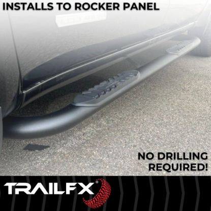 TRAILFX 4' OVAL BENT SIDE BAR BLK - A1003B