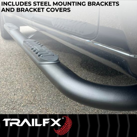 TRAILFX 4' OVAL BENT SIDE BAR BLK - A1004B