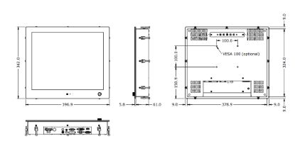 SEATRONX MONITOR 17 4:3 SUNLIGHT TOUCH DC - SRT17