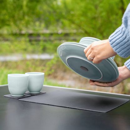 SILWY MAGNET PORCELAIN TABLEWARE SET CYAN - POVSCY