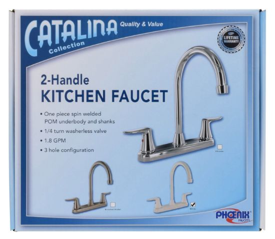 VALTERRA LLC CATALINA 8  KITCHEN FAUCET WHITE - PF221204