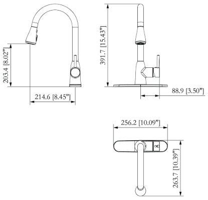 VALTERRA LLC PREMIUM SLIMLINE BOOST FAUCET BK - PF231766