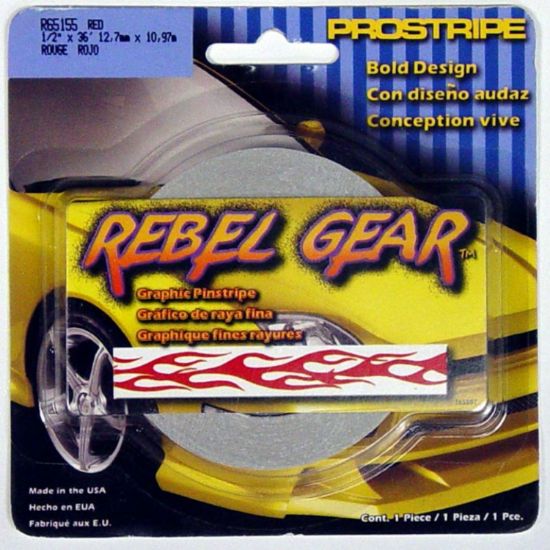 TRIMBRITE REBEL FLAME/RED  1/2'X36' - R65155