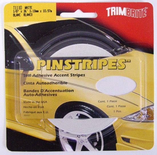 TRIMBRITE 1/8 PINSTRIPE TAPE WHITE - T1110