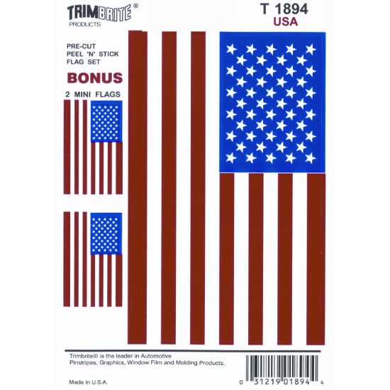 TRIMBRITE STICKER AMERICAN FLAG - T1894