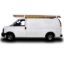 TRAILFX VAN RACK 2 BAR RG MOUNT WHITE - FCLR004W
