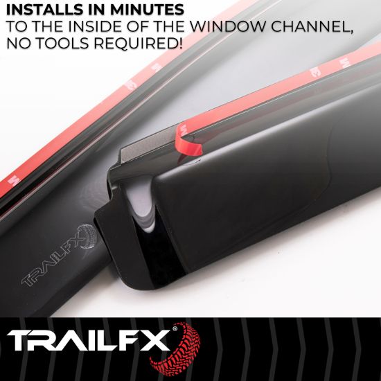 TRAILFX TFX INCHANNEL WNDW VENTS SMOKE 4PC - 4515IC
