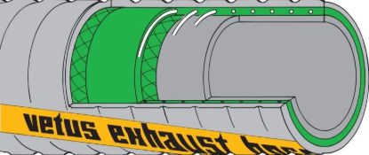 VETUS RUBBER EXHAUST HOSE     90 MM INTER - SLANG90