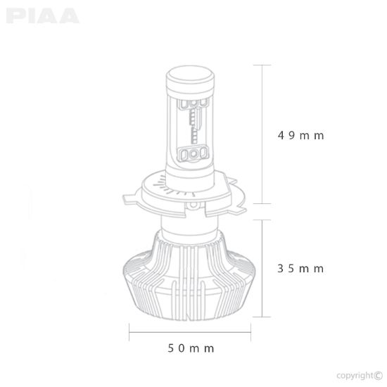 VALEO WHITE 9006 PLATINUM LED BULB  2 PA - 2617396