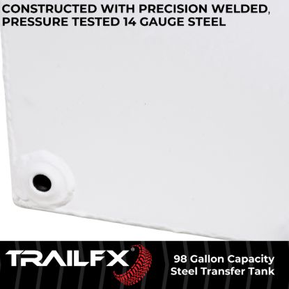 TRAILFX 98 GAL WHITE STEEL RECTANGLE TANK - 21098SW