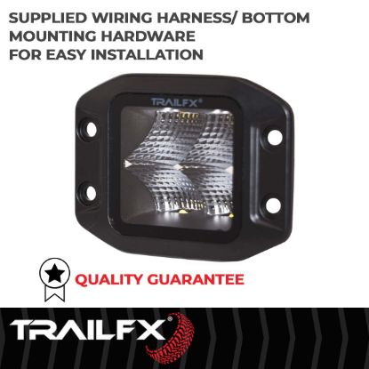 TRAILFX BLACK POD 4X5W FLUSH MOUNT FLOOD SI - 2X2CFFMB