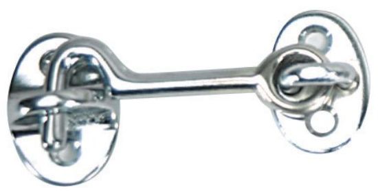 WHITECAP IND C.P. BRASS CABIN DOOR HOOK-2' - S1401C