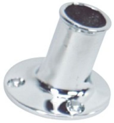 WHITECAP IND C.P. BRASS FLAGPOLE SOCKET  1-1/4' - S5003C