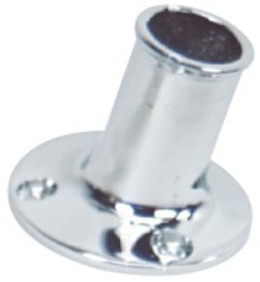 WHITECAP IND C.P. BRASS FLAGPOLE SOCKET  1-1/4' - S5003C
