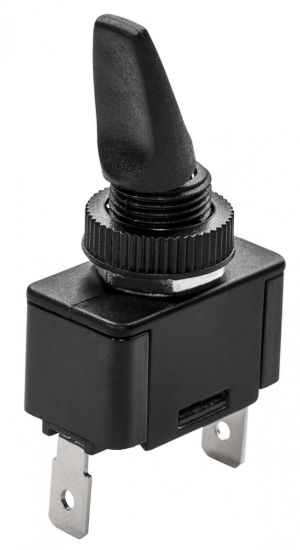 WHITECAP IND BLACK TOGGLE SWITCH (MOM. ON/OFF) - S8077C