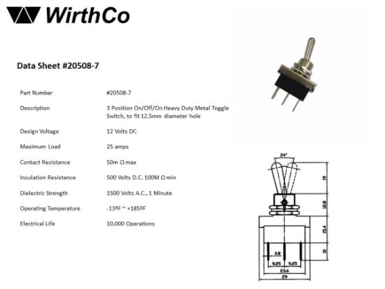 WIRTHCO HEAVY DUTY 3-POSITION MET - 20508