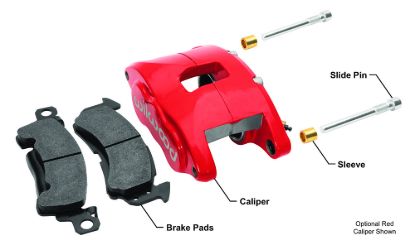 WILWOOD D52 FRONT CALIPER KIT RED - 14011291R