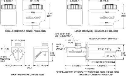 WILWOOD SHORT REMOTE M/C 3/4 BORE - 26010372