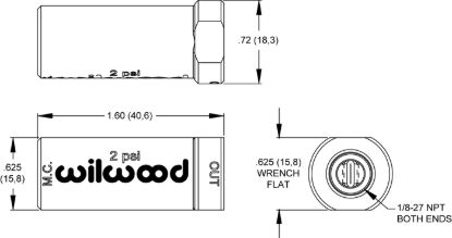 WILWOOD RPV 2LB.INLINE BLU RPV 2LB INL BLU - 26013706