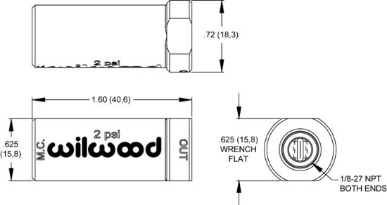 WILWOOD RPV 2LB.INLINE BLU RPV 2LB INL BLU - 26013706