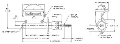 WILWOOD HIGH VOLUME ALUMINUM MAST - 2606764