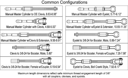 WILWOOD PUSH ROD  KIT UNIVERSAL M/C - 33013914