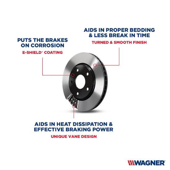 WAGNER BRAKE BRAKE ROTOR - BD125618E