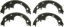 WAGNER BRAKE RIVETED BRAKE SHOE - Z242DR