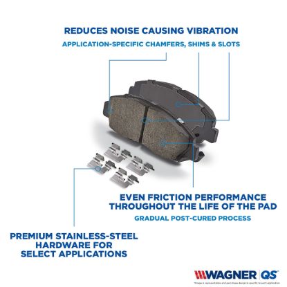 WAGNER BRAKE CERAMIC DISC PAD SET - ZD1805