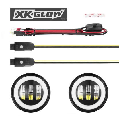 XK GLOW 4IN JL BLACK RGB LED JEEP WRANGLER - 042010BJL