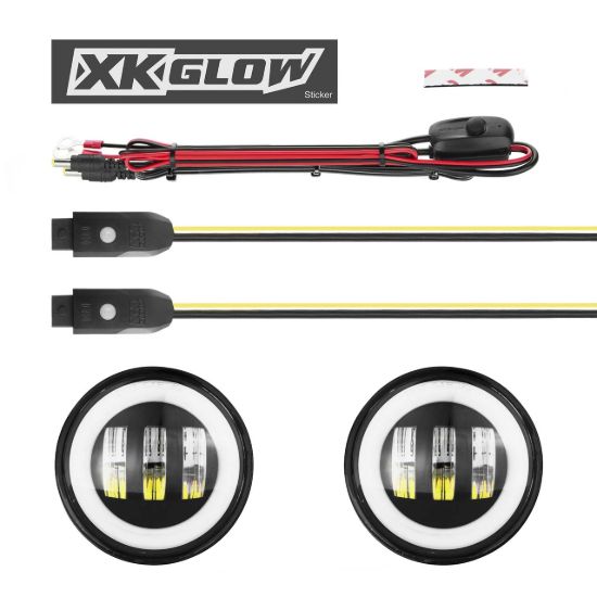 XK GLOW 4IN JL BLACK RGB LED JEEP WRANGLER - 042010BJL