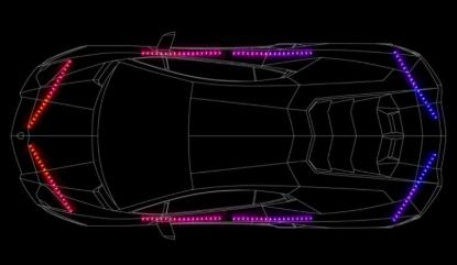 XK GLOW 8PC M.COLOR CAR - 41006