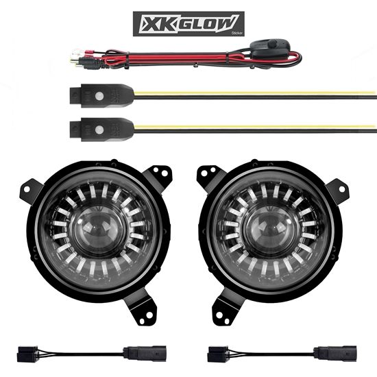 XK GLOW RGB JEEP JL HEADLIGHT KIT - 7INJPKITJL