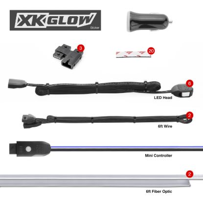 XK GLOW 6 FT FIBER OPTIC LED HEAD - FOADV