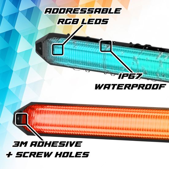 XK GLOW XKMAX RGB LED GRILL LIGHT BAR W/ DR - MXDRL6KIT
