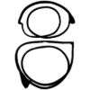 Picture of Crown Automotive Jeep Replacement Door Seal Kit - 55399212K
