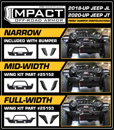 Picture of ICON Impact Series Offroad Armor Bumper Extension - 25153