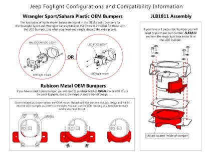 Picture of LoD Offroad Brake / Tail Light Mounting Hardware - JLB1811