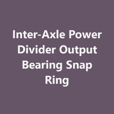 Picture for category Inter-Axle Power Divider Output Bearing Snap Ring