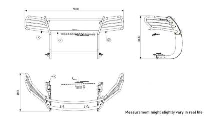 BLACK HORSE GRILLE GUARD KIT - 17FJ30MAFB