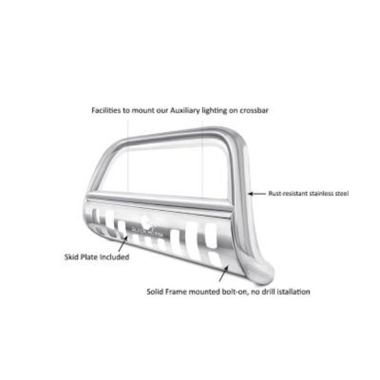 BLACK HORSE STAINLESS STEEL BULL BAR - BBDG115SP
