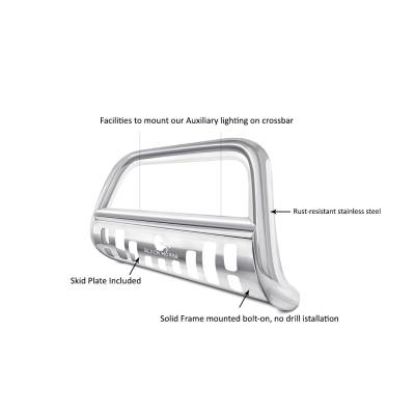 BLACK HORSE STAINLESS STEEL BULL BAR - CBSB7602SP