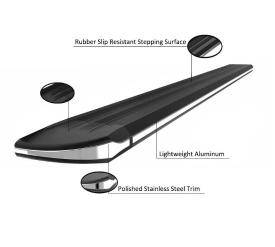 BLACK HORSE EXCEED RUNNING BOARDS - EXT784