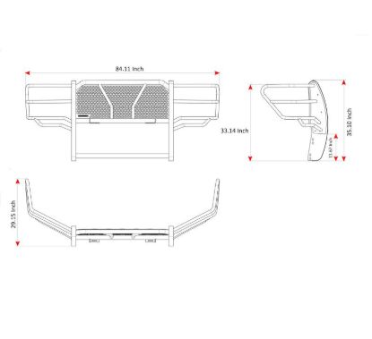 BLACK HORSE 2011-2016 FORD F-250 GRILLE GUARD-R - FOF211BKIT