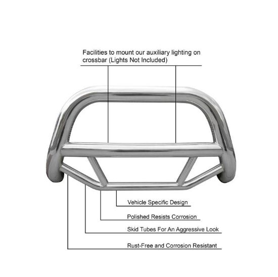 BLACK HORSE 2001-2008 FORD RANGER BULL BAR-MAX - MBSFOB1501