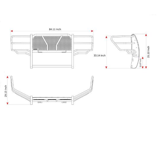 BLACK HORSE 2011-2016 FORD F-250 GRILLE GUARD-R - RUFOF211B
